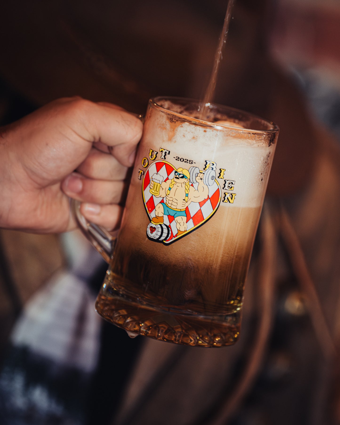 Halbes Liter Glas