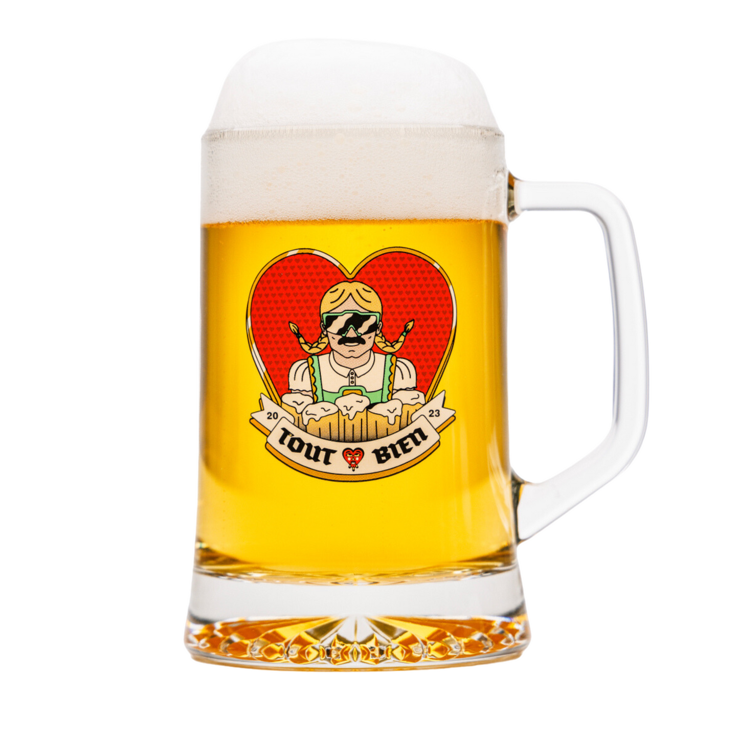 Halbes Liter Glas