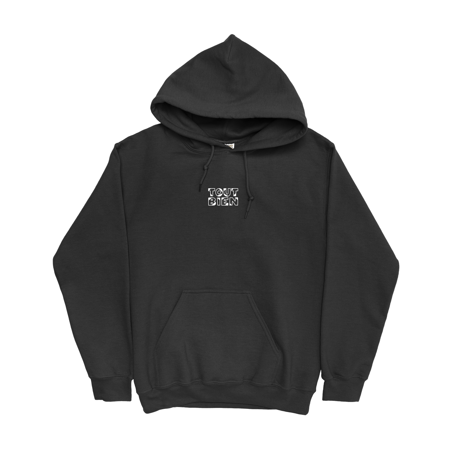 Text Logo Hoodie Black