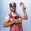 Halbes liter Glas